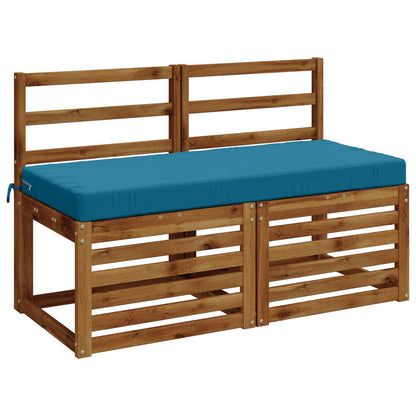 2-Piece Bench Cushions SOEST 2 pcs 100% Polyester Light Blue