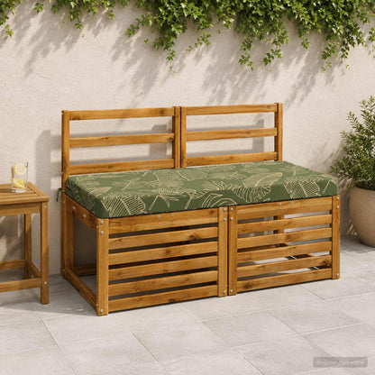 Bench Cushion SOEST 100% Polyester Leaf Design 110 x 50 x 8 cm