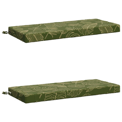 2-Piece Bench Cushions SOEST 2 pcs 100% Polyester Leaf Design