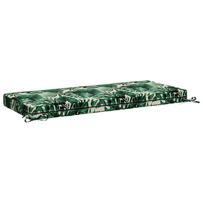 Bench Cushion SOEST 100% Polyester Leaf Pattern 110 x 50 x 8 cm