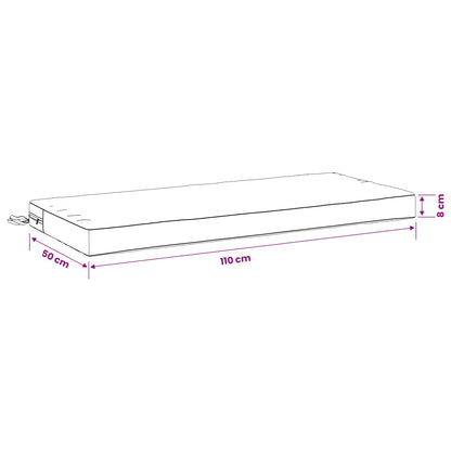 Bench Cushion SOEST 100% Polyester Leaf Pattern 110 x 50 x 8 cm