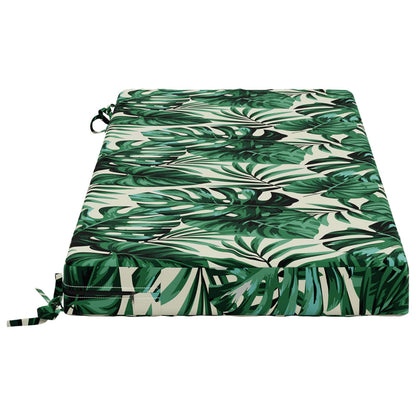 2-Piece Bench Cushions SOEST 2 pcs 100% Polyester Leaf Pattern