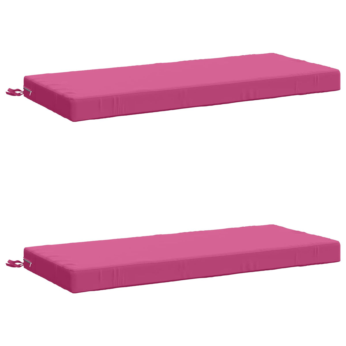 2-Piece Bench Cushions SOEST 2 pcs 100% Polyester Pink