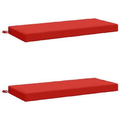 2-Piece Bench Cushions SOEST 2 pcs 100% Polyester Red
