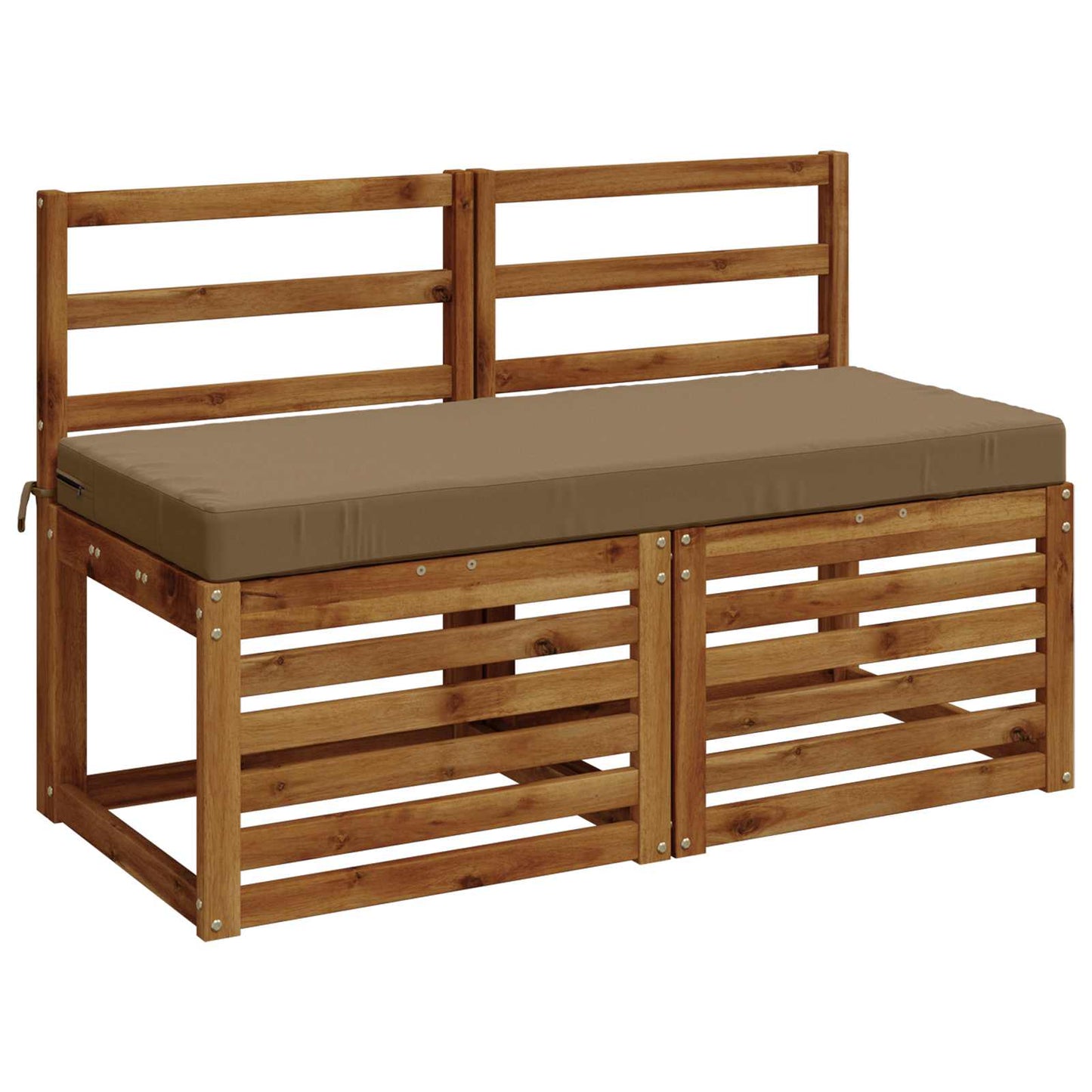 2-Piece Bench Cushions SOEST 2 pcs 100% Polyester Taupe