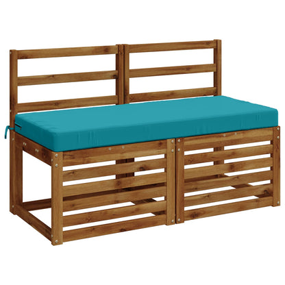 2-Piece Bench Cushions SOEST 2 pcs 100% Polyester Turquoise