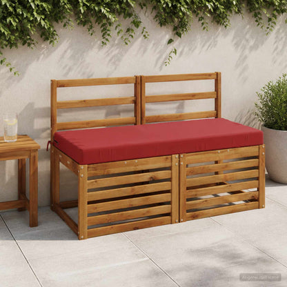 2-Piece Bench Cushions SOEST 2 pcs 100% Polyester Wine Red