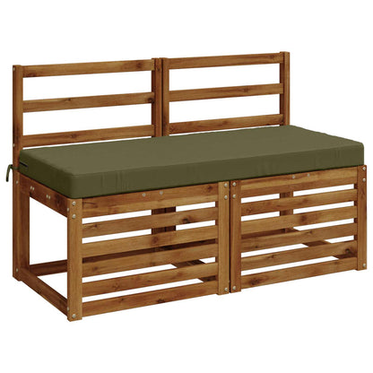 2-Piece Bench Cushions SOEST 2 pcs 100% Polyester Olive Green