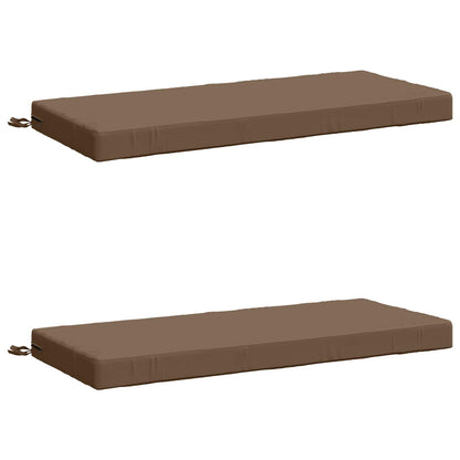 2-Piece Bench Cushions SOEST 2 pcs 100% Polyester Taupe