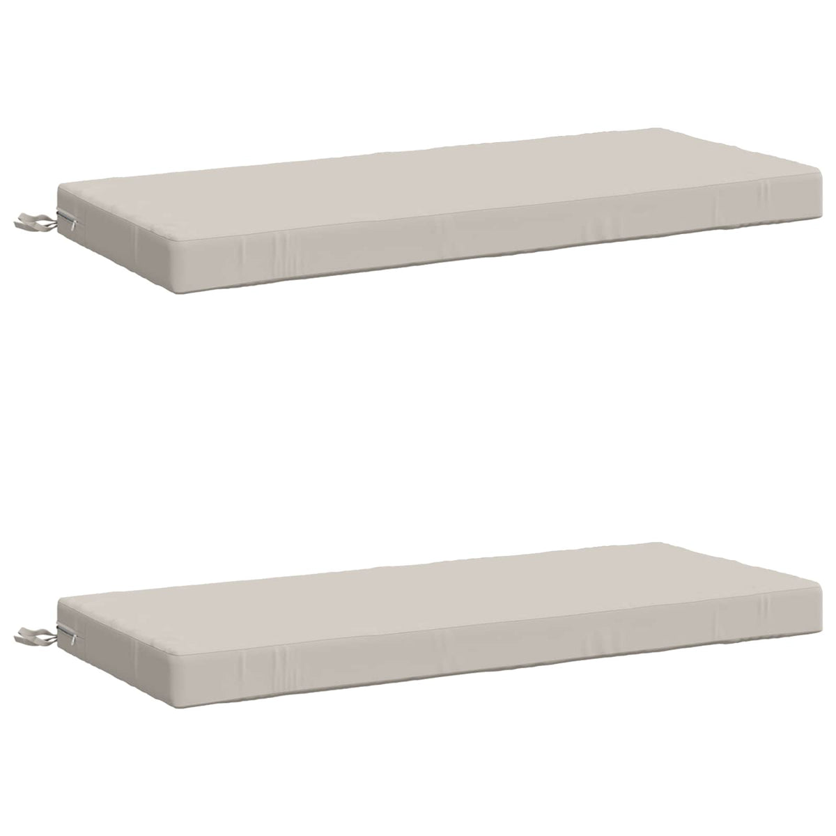 2-Piece Bench Cushions SOEST 2 pcs 100% Polyester White