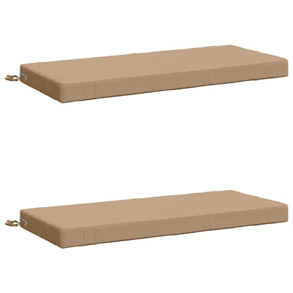2-Piece Bench Cushions SOEST 2 pcs 100% Polyester Sand