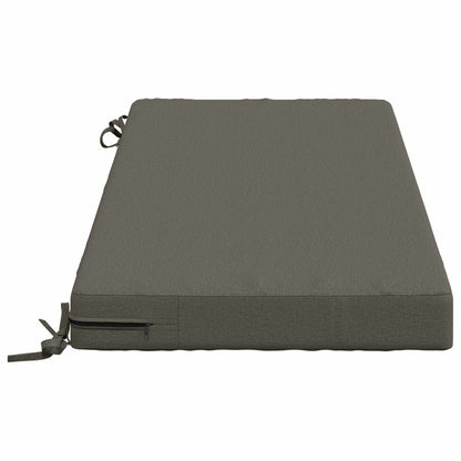 Bench Cushion SOEST 100% Polyester Grey 120 x 50 x 8 cm