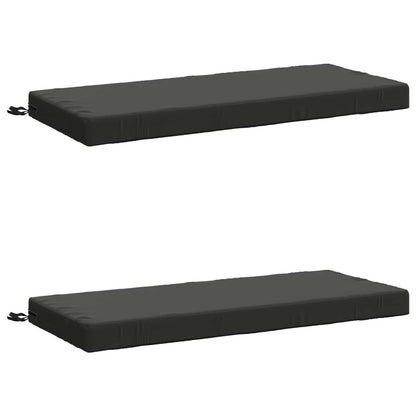 2-Piece Bench Cushions SOEST 2 pcs 100% Polyester Anthracite