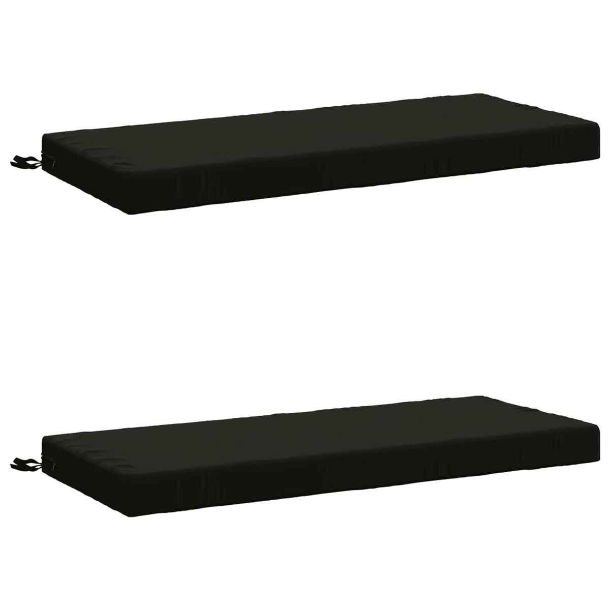 2-Piece Bench Cushions SOEST 2 pcs 100% Polyester Black
