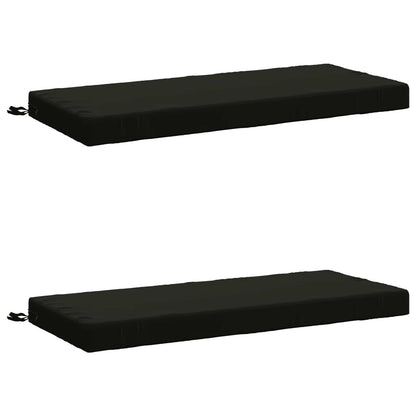 2-Piece Bench Cushions SOEST 2 pcs 100% Polyester Black