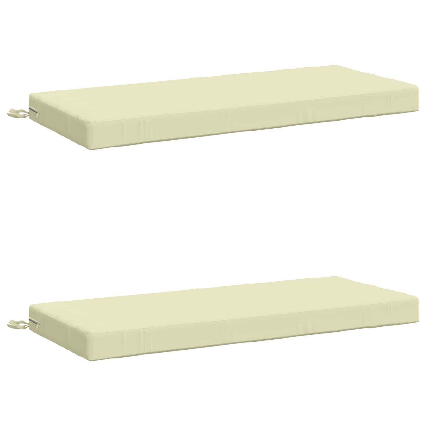 2-Piece Bench Cushions SOEST 2 pcs 100% Polyester Cream
