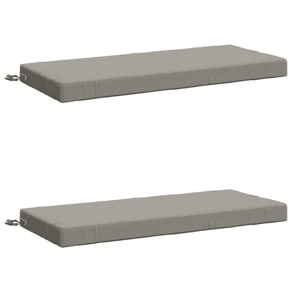2-Piece Bench Cushions SOEST 2 pcs 100% Polyester Grey