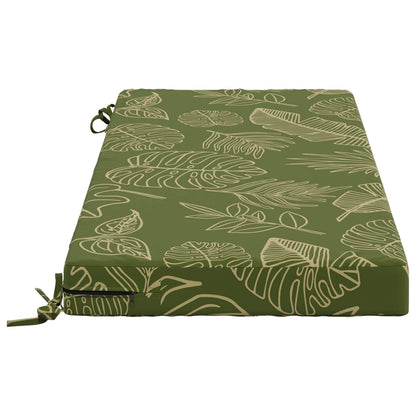 Bench Cushion SOEST 100% Polyester Leaf Design 120 x 50 x 8 cm