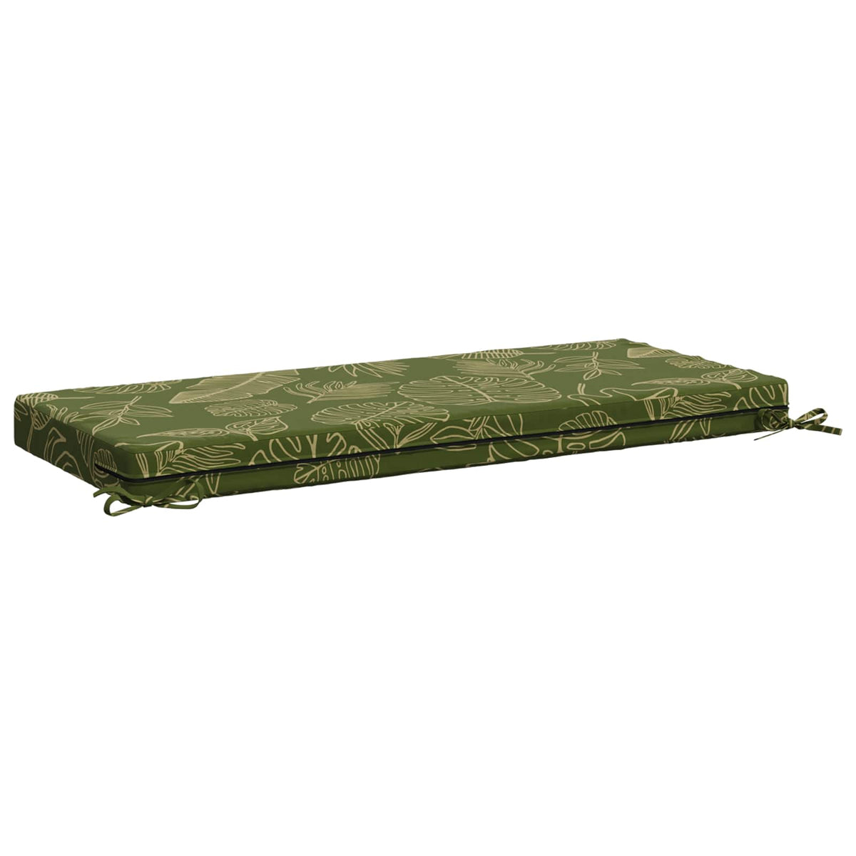2-Piece Bench Cushions SOEST 2 pcs 100% Polyester Leaf Design