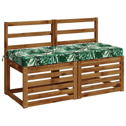 Bench Cushion SOEST 100% Polyester Leaf Pattern 120 x 50 x 8 cm