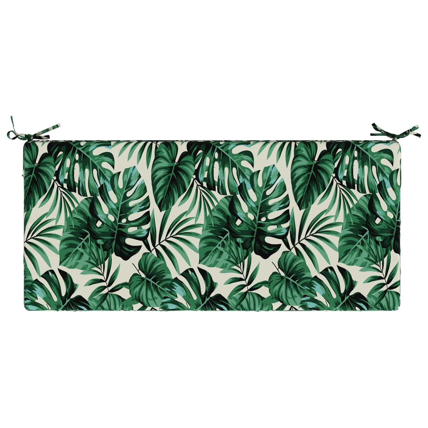 2-Piece Bench Cushions SOEST 2 pcs 100% Polyester Leaf Pattern