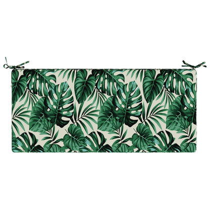 2-Piece Bench Cushions SOEST 2 pcs 100% Polyester Leaf Pattern