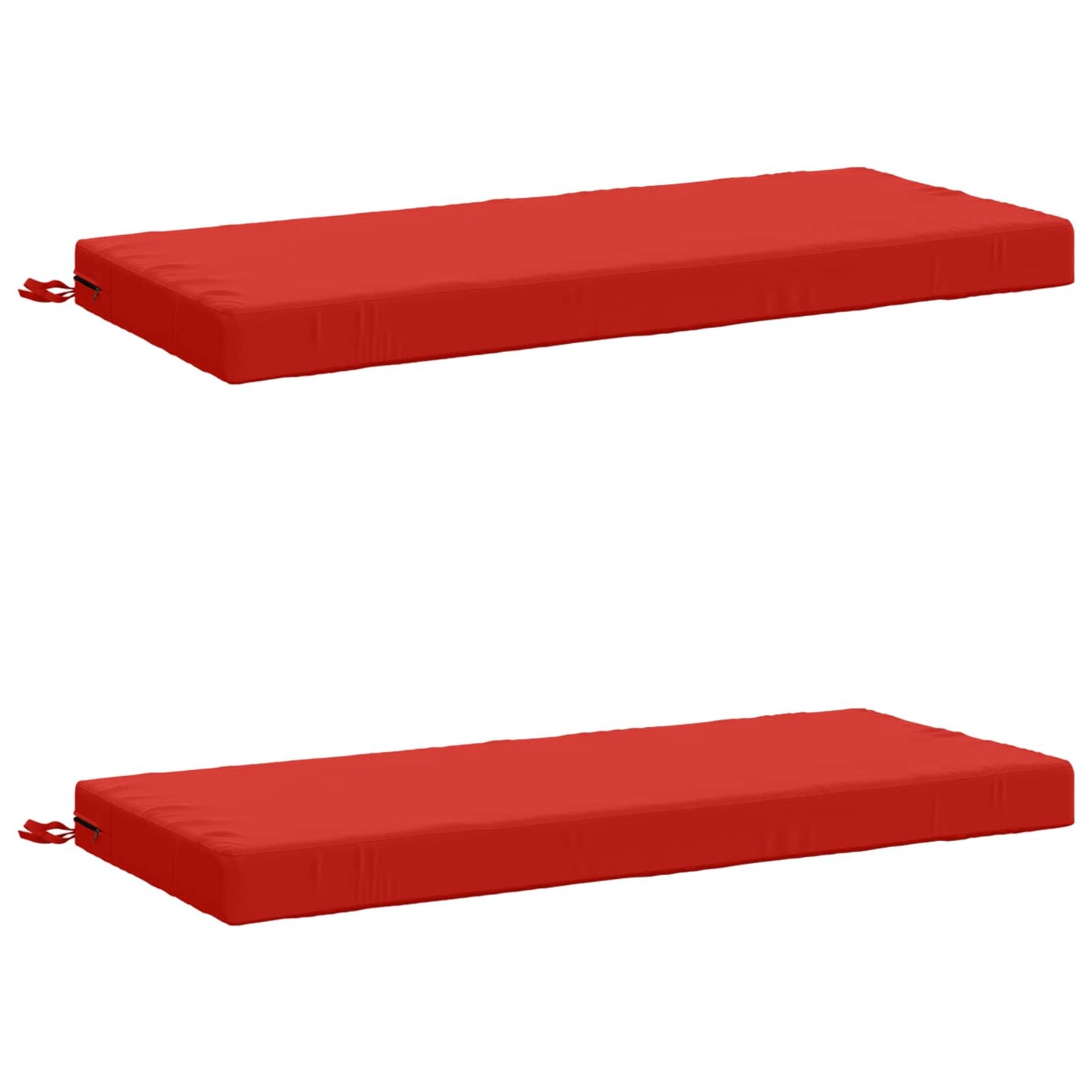 2-Piece Bench Cushions SOEST 2 pcs 100% Polyester Red
