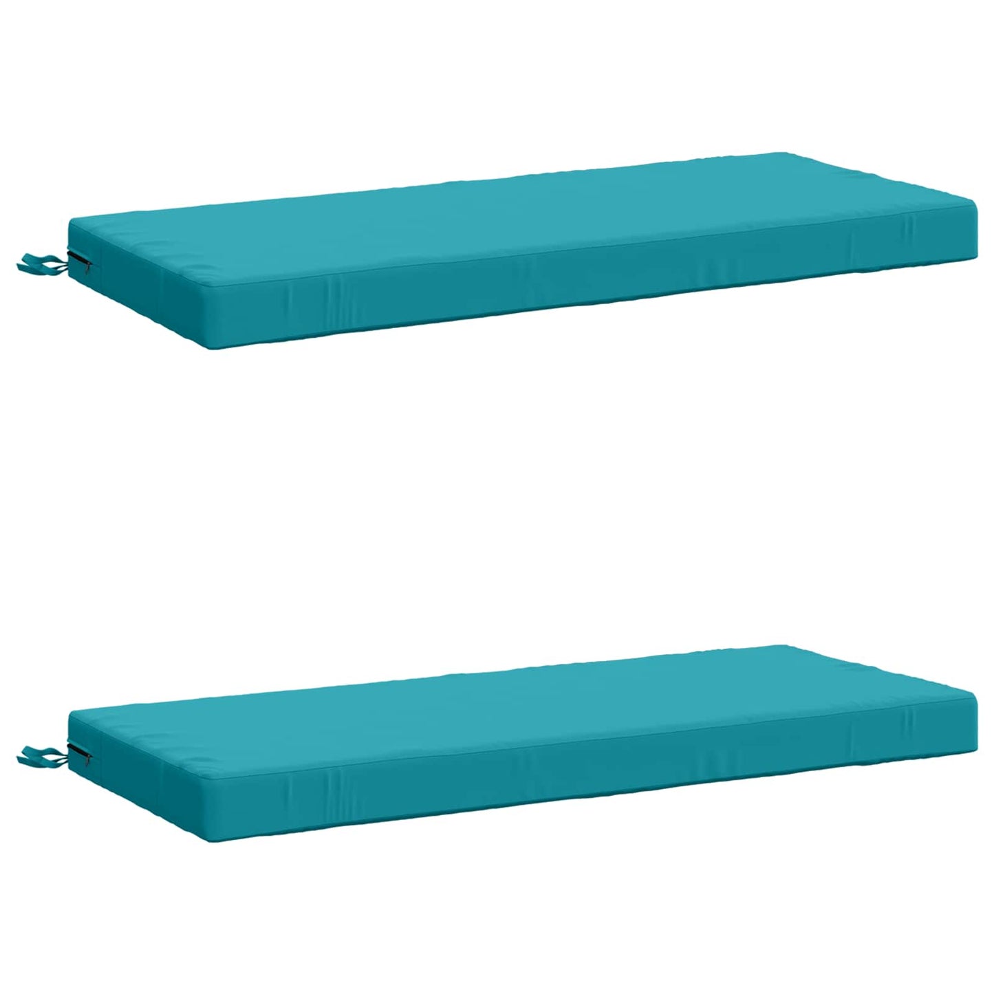 2-Piece Bench Cushions SOEST 2 pcs 100% Polyester Turquoise