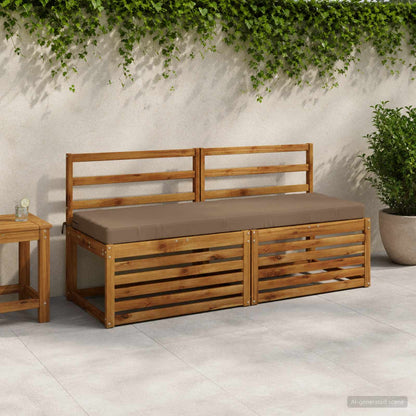 Bench Cushion SOEST 100% Polyester Taupe 140 x 50 x 8 cm