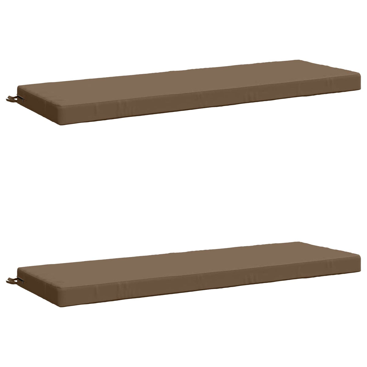 2-Piece Bench Cushions SOEST 2 pcs 100% Polyester Taupe