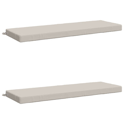2-Piece Bench Cushions SOEST 2 pcs 100% Polyester White