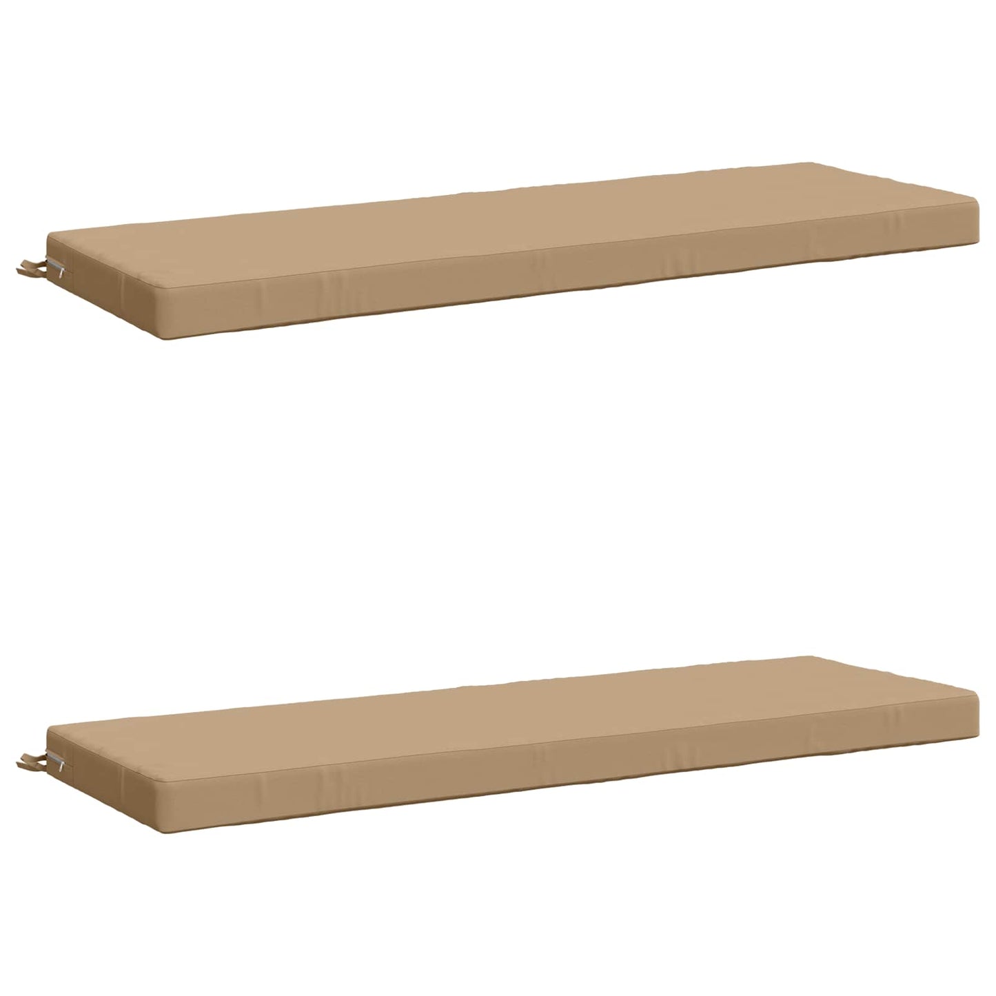 2-Piece Bench Cushions SOEST 2 pcs 100% Polyester Sand