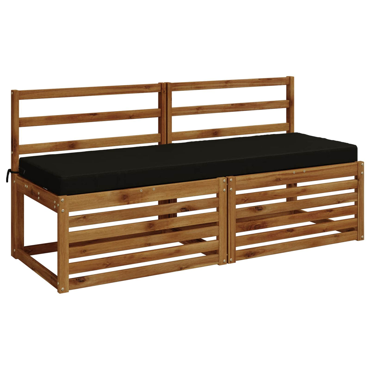 Bench Cushion SOEST 100% Polyester Black 140 x 50 x 8 cm