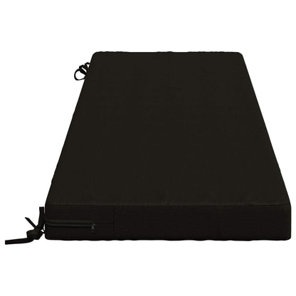 Bench Cushion SOEST 100% Polyester Black 140 x 50 x 8 cm