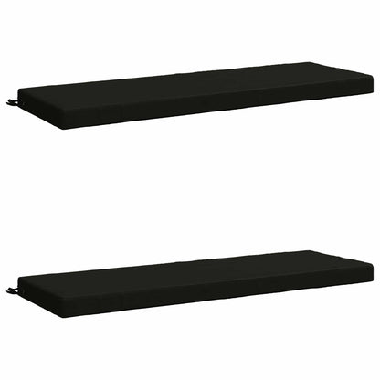 2-Piece Bench Cushions SOEST 2 pcs 100% Polyester Black