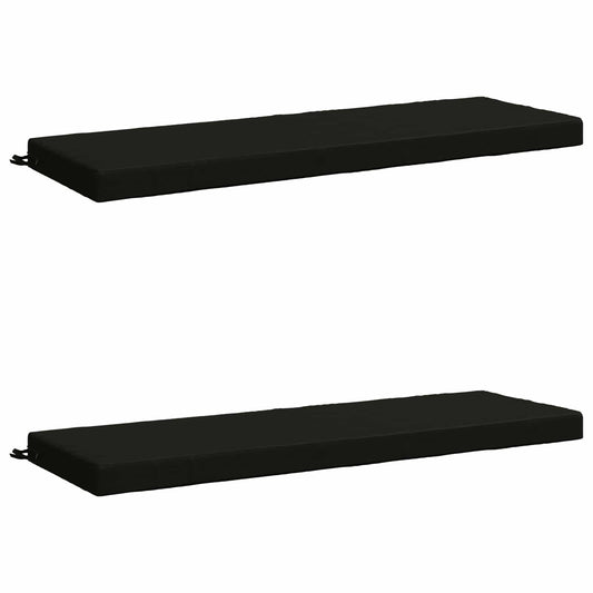 2-Piece Bench Cushions SOEST 2 pcs 100% Polyester Black