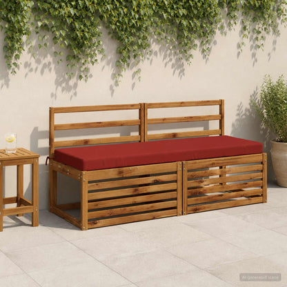 Bench Cushion SOEST 100% Polyester Red 150 x 50 x 8 cm