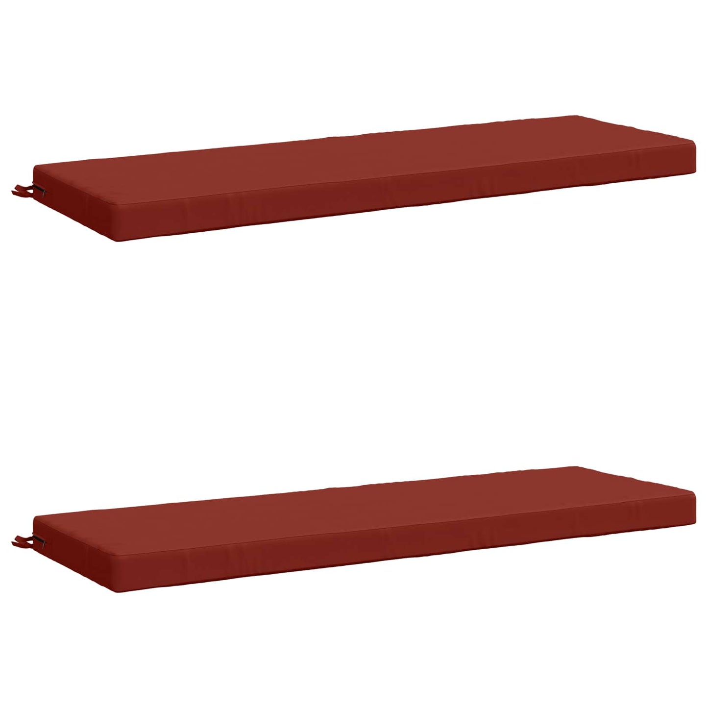 2-Piece Bench Cushions SOEST 2 pcs 100% Polyester Red