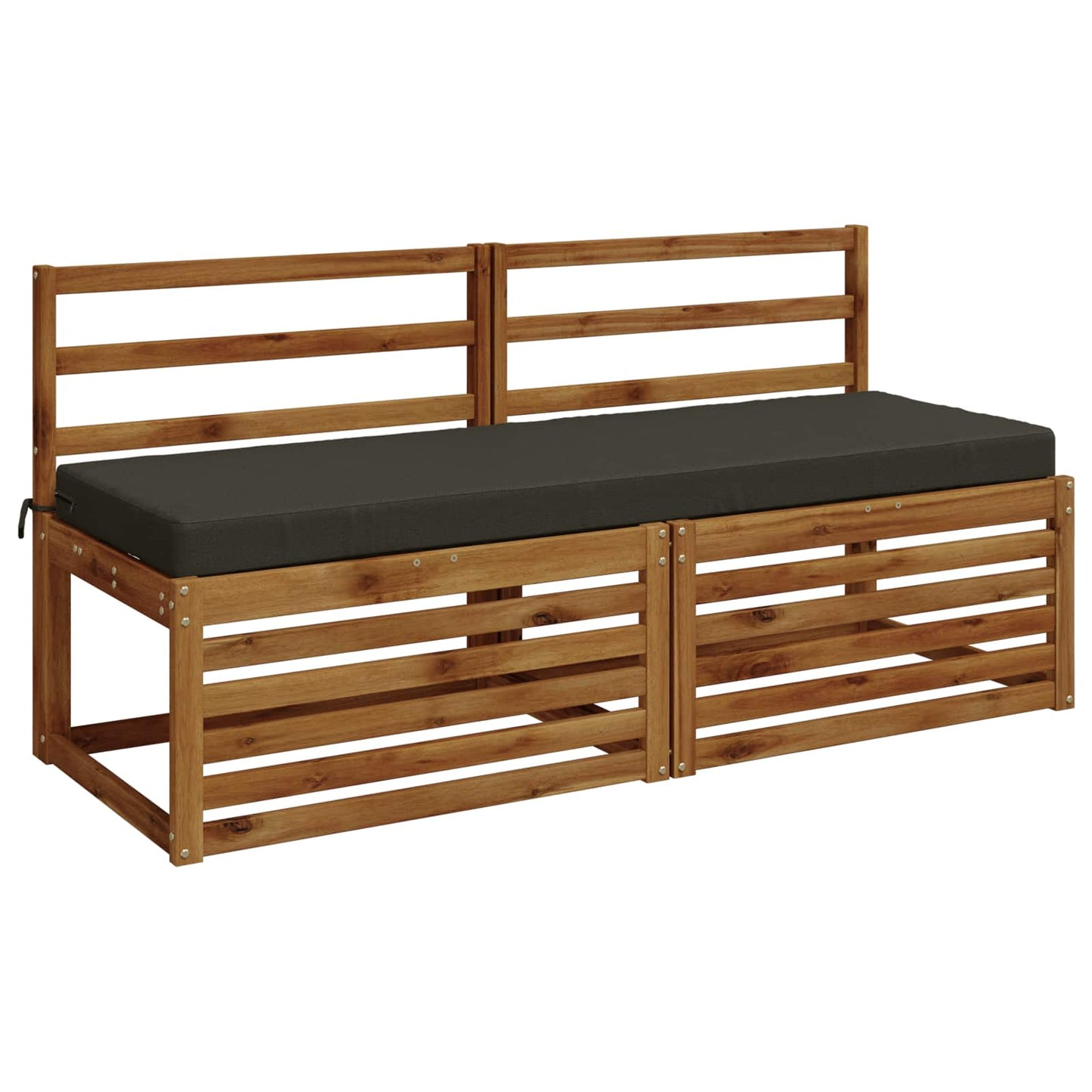 Bench Cushion SOEST 100% Polyester Anthracite 140 x 50 x 8 cm