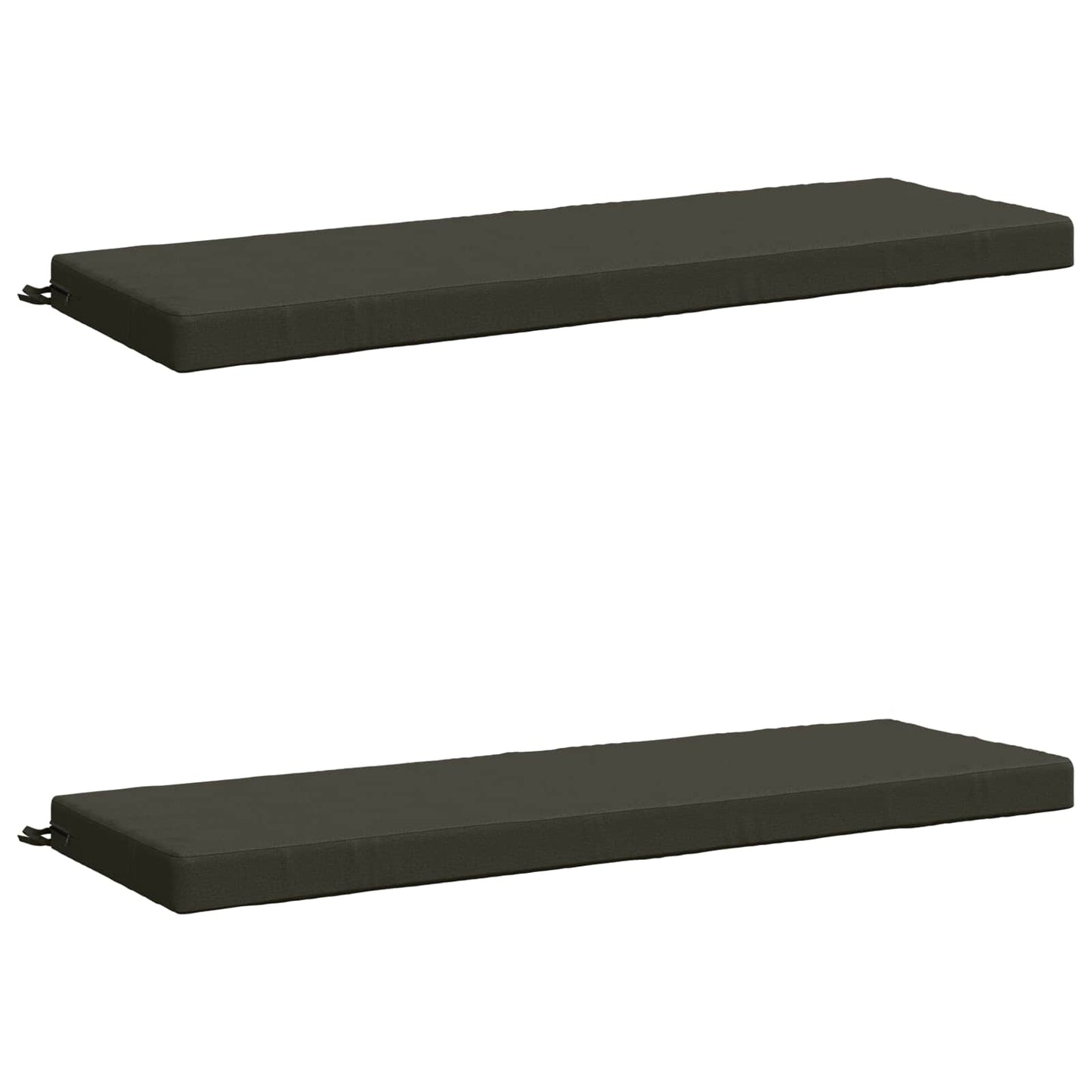 2-Piece Bench Cushions SOEST 2 pcs 100% Polyester Anthracite