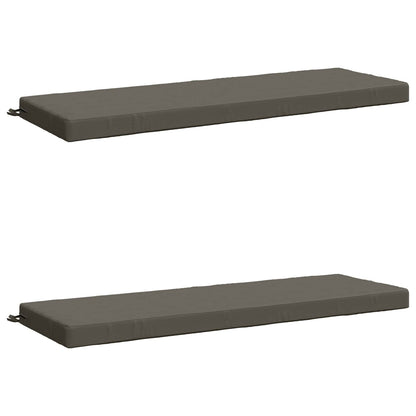 2-Piece Bench Cushions SOEST 2 pcs 100% Polyester Grey