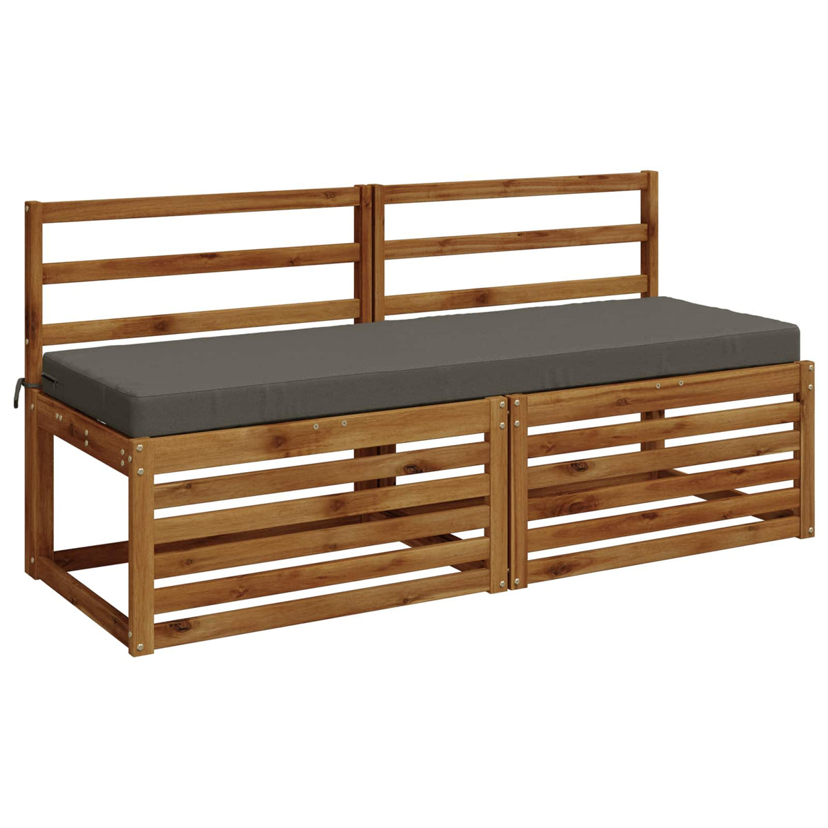 2-Piece Bench Cushions SOEST 2 pcs 100% Polyester Grey