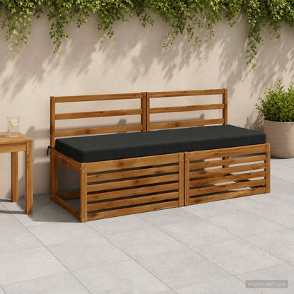 2-Piece Bench Cushions SOEST 2 pcs 100% Polyester Anthracite