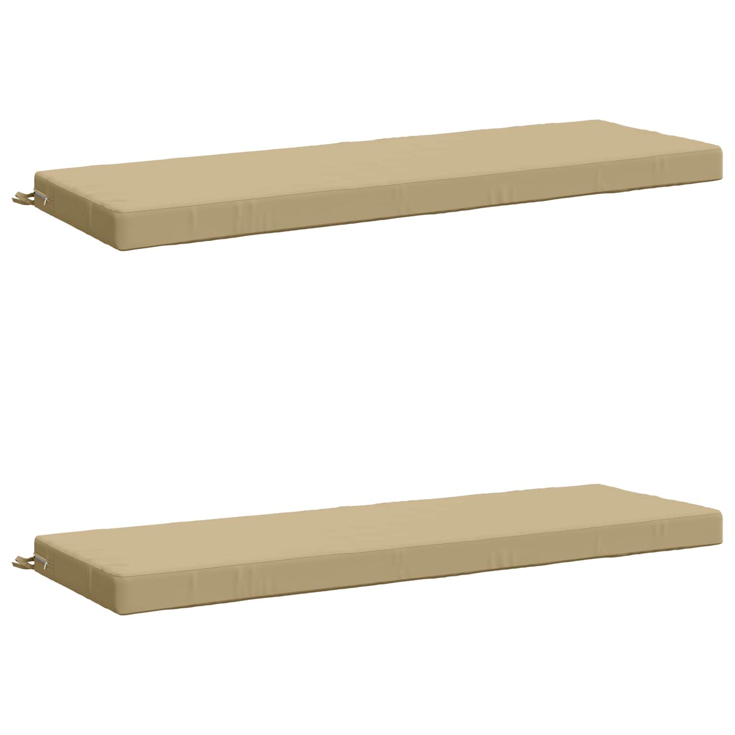 2-Piece Bench Cushions SOEST 2 pcs 100% Polyester Beige