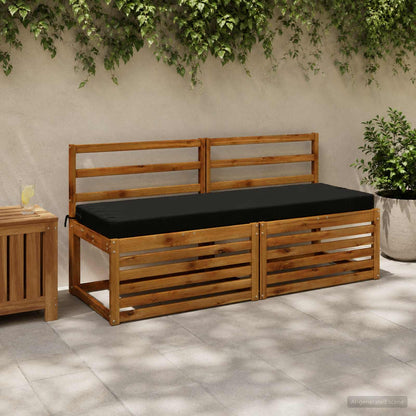 2-Piece Bench Cushions SOEST 2 pcs 100% Polyester Black