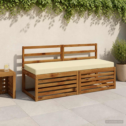 2-Piece Bench Cushions SOEST 2 pcs 100% Polyester Cream