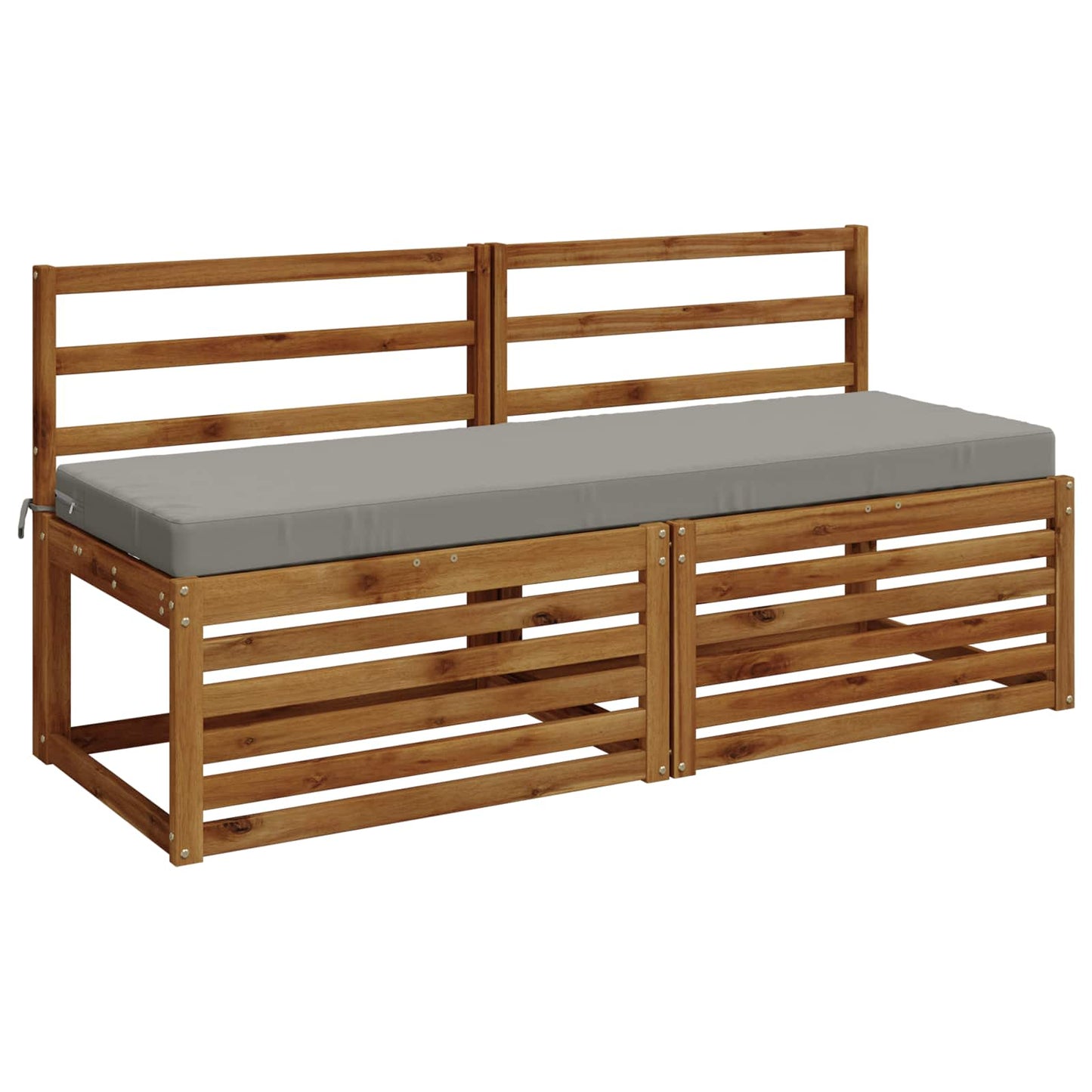 Bench Cushion SOEST 100% Polyester Grey 140 x 50 x 8 cm