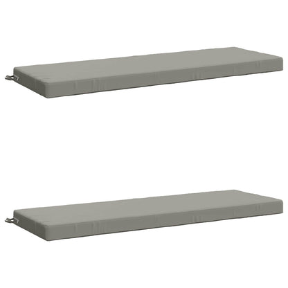 2-Piece Bench Cushions SOEST 2 pcs 100% Polyester Grey