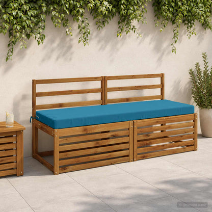 2-Piece Bench Cushions SOEST 2 pcs 100% Polyester Light Blue