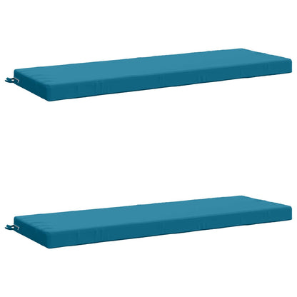 2-Piece Bench Cushions SOEST 2 pcs 100% Polyester Light Blue